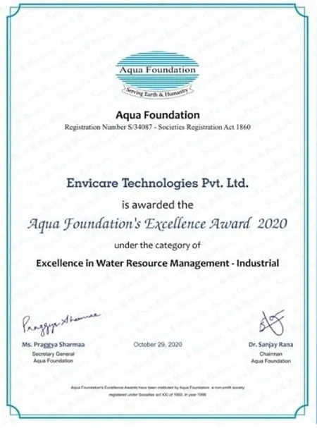 aqua certificate